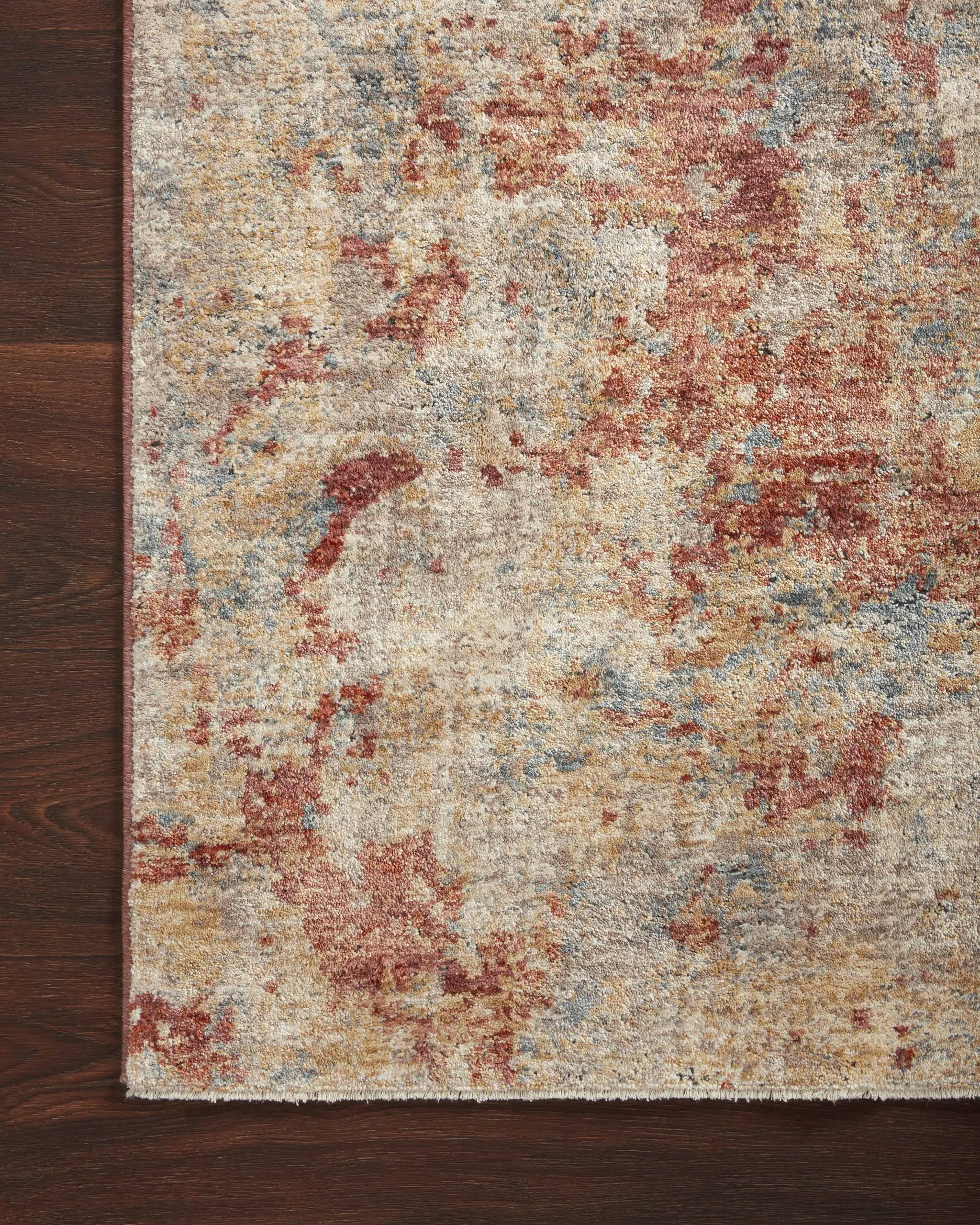 Gaia GAA-03 Taupe / Brick Area Rug by Loloi