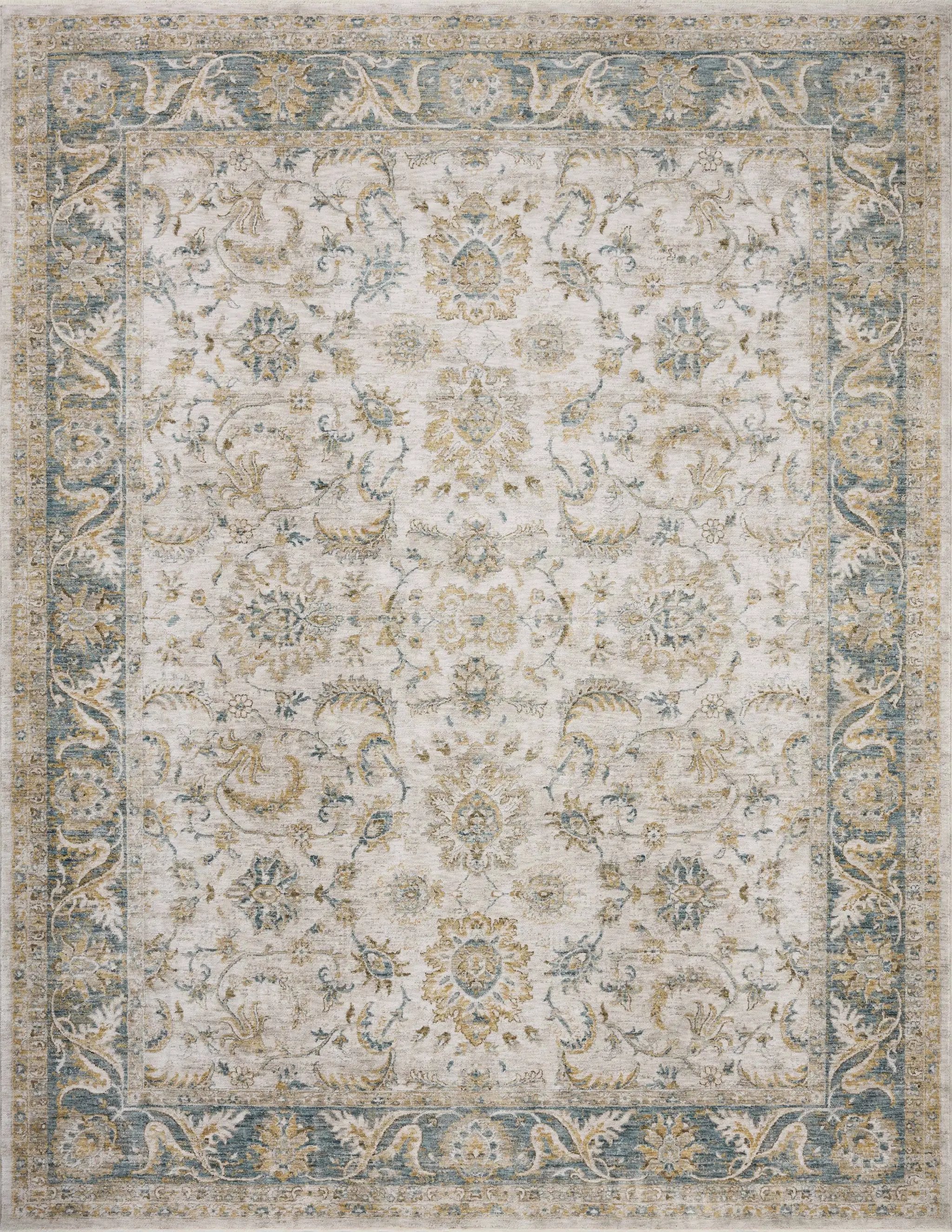 Gaia GAA-04 Natural / Ocean Area Rug by Loloi