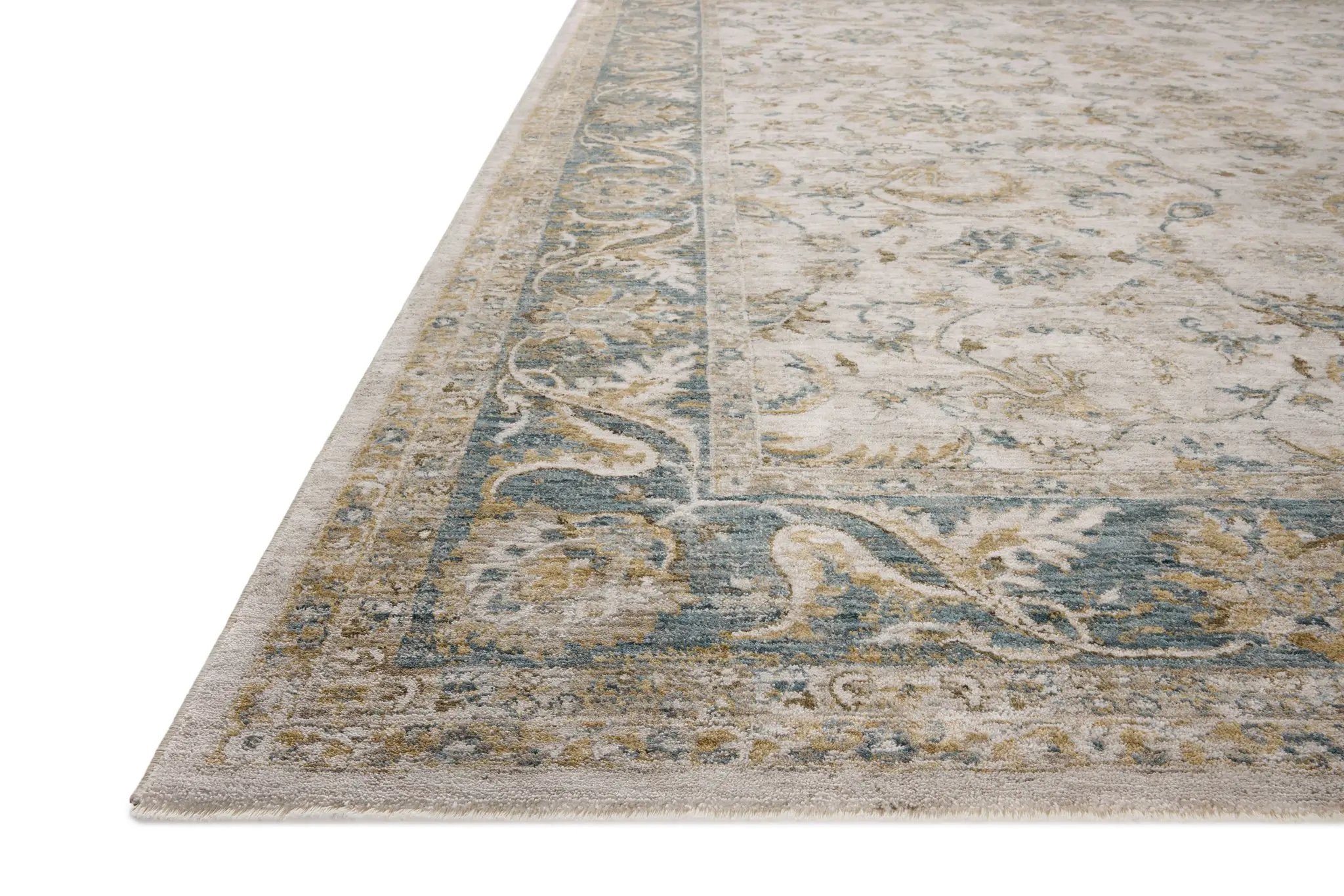 Gaia GAA-04 Natural / Ocean Area Rug by Loloi