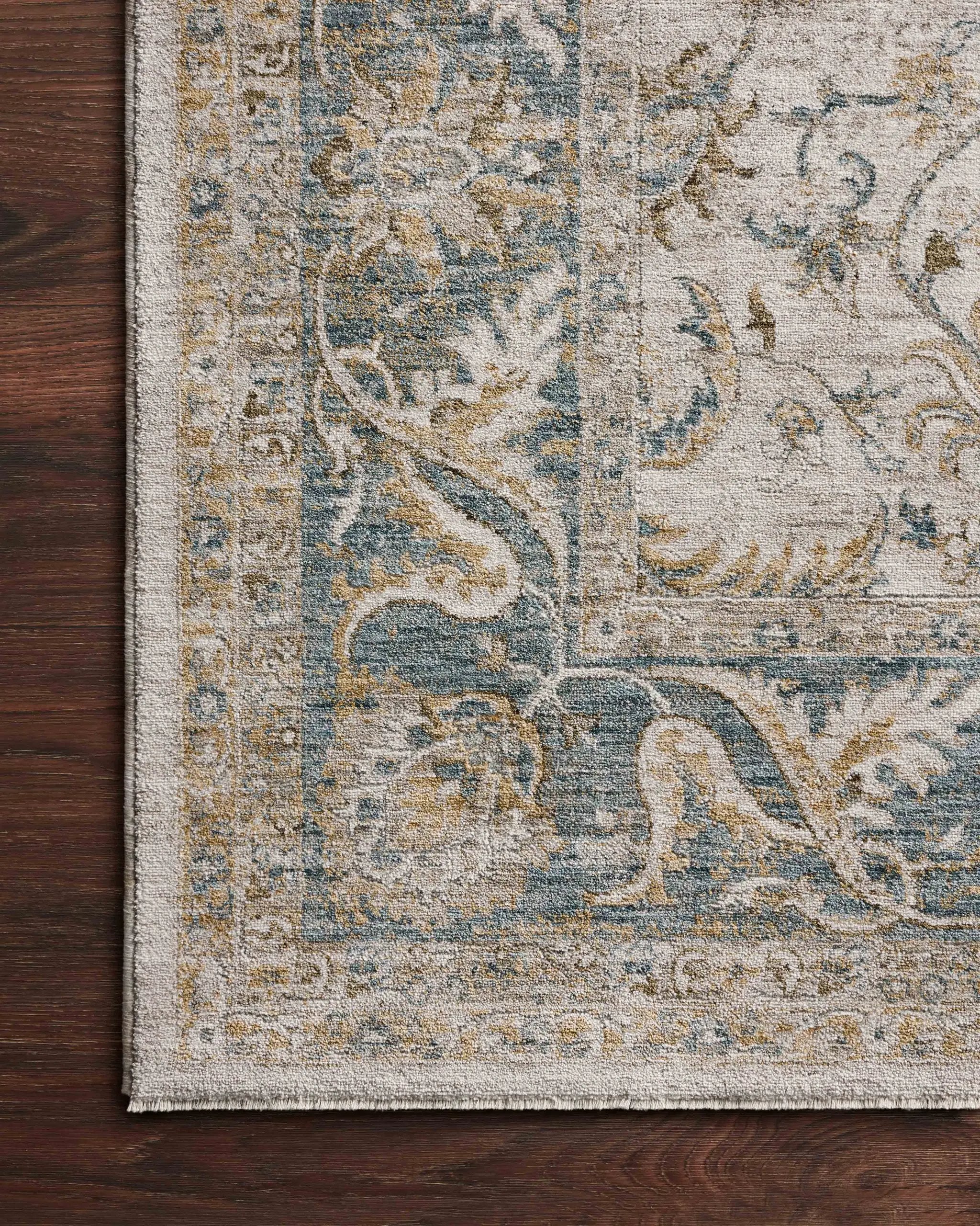 Gaia GAA-04 Natural / Ocean Area Rug by Loloi