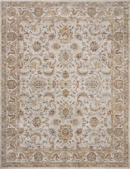 Designed with traditional and abstract artistry in warm natural and glowing sunset hues, the Gaia GAA-04 Natural / Sunset Area Rug is a power-loomed 100% polyester area rug that stands out