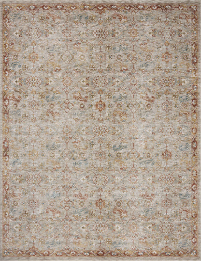 A power-loomed 100% polyester area rug featuring traditional and abstract design and warm natural and vibrant multi-toned tones, the Gaia GAA-05 Natural / Multi Area Rug adds character to any room