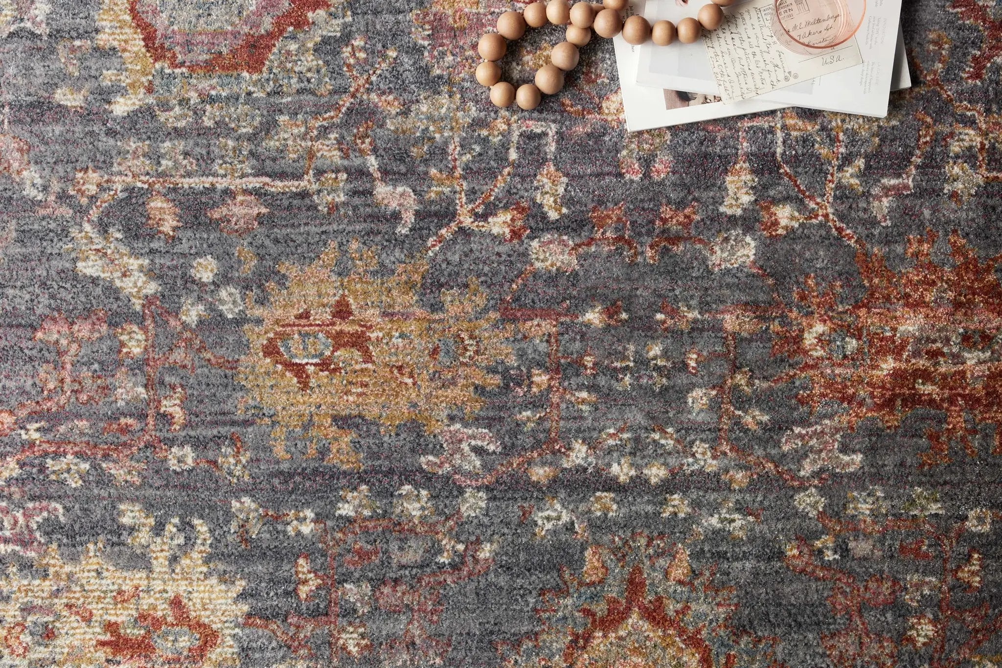Giada GIA-01 Grey / Multi Area Rug by Loloi