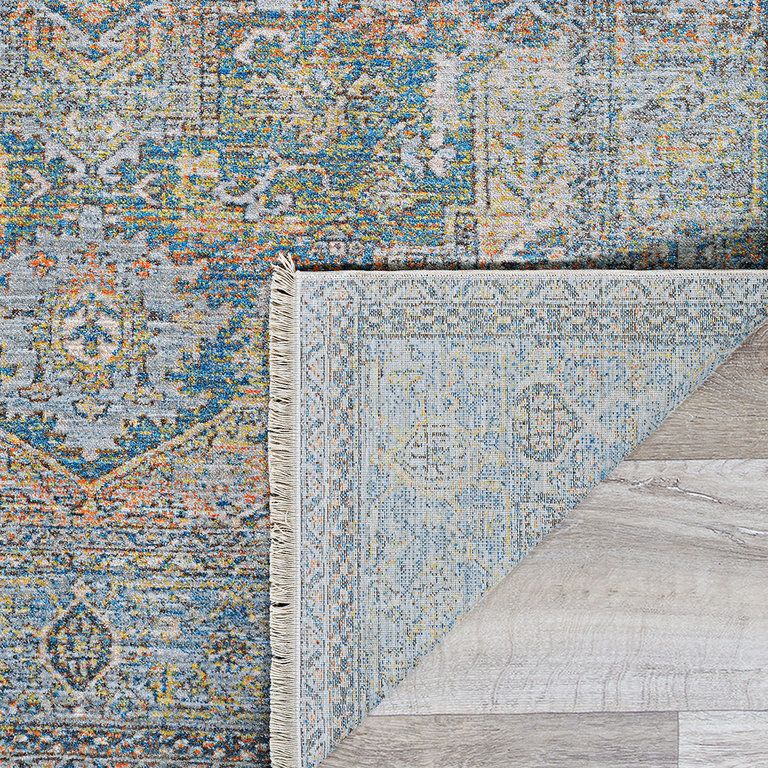 Couristan Halli Antique Lavar H477-1100 Sky Blue Area Rug