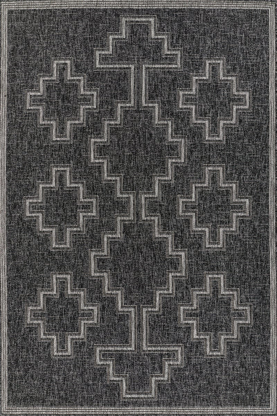 Momeni Hampton HAM-9 Black Indoor/Outdoor Area Rug