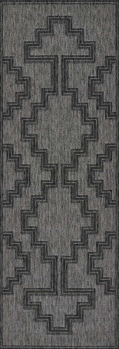 Momeni Hampton HAM-9 Charcoal Indoor/Outdoor Area Rug