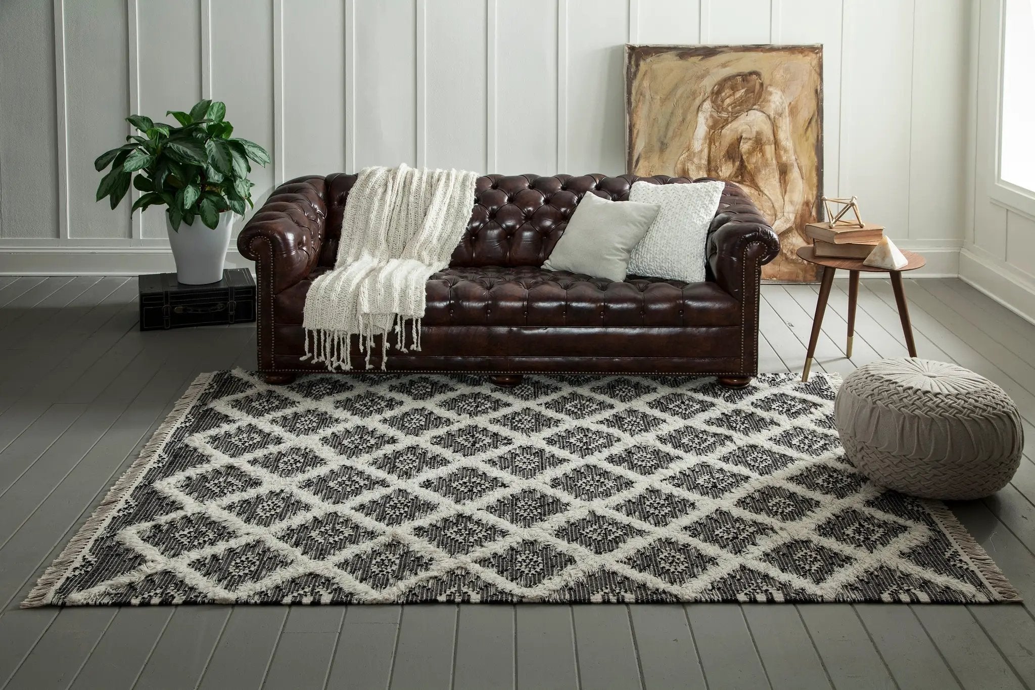 Harper HAR-1 Black Area Rug by Momeni