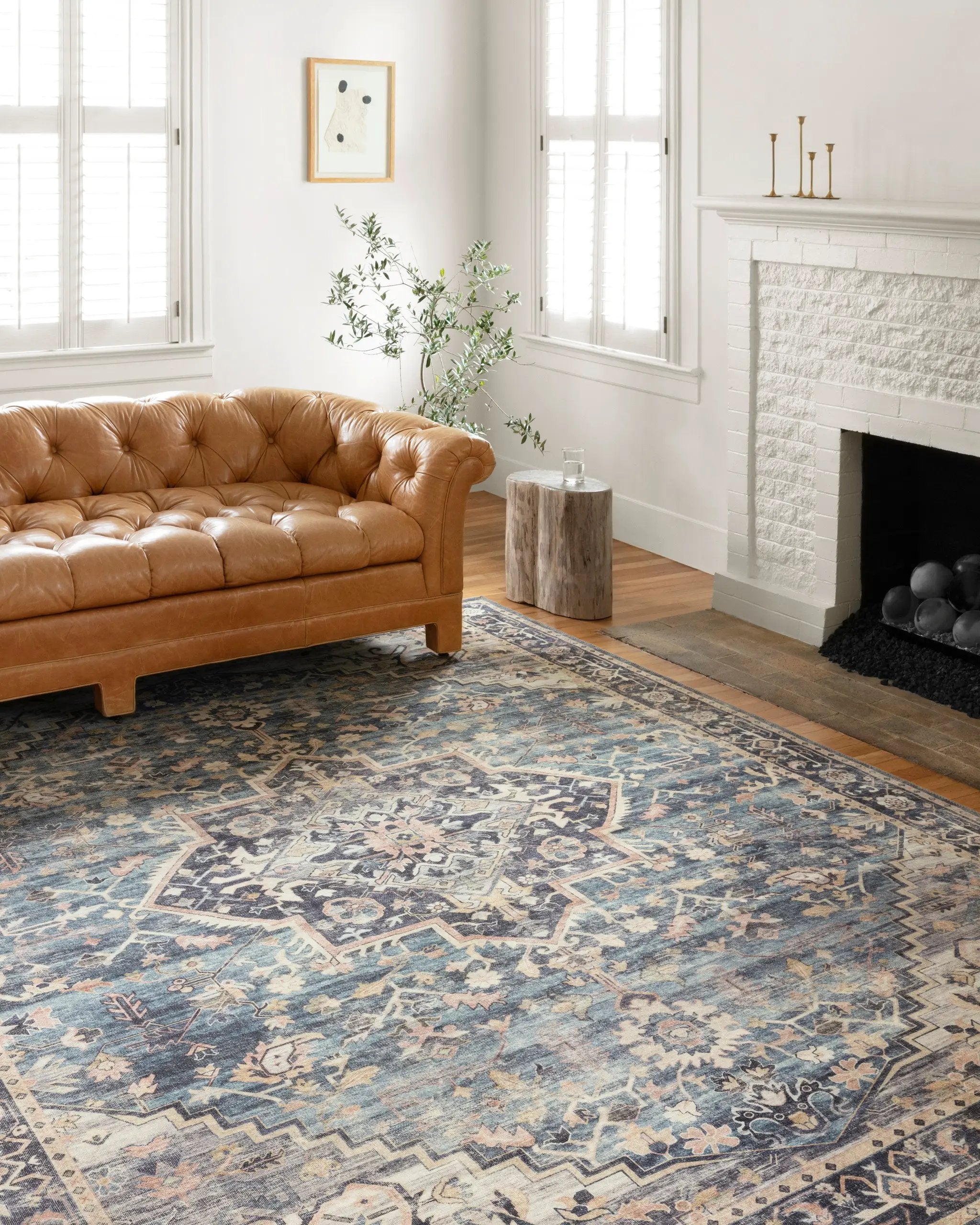 Hathaway HTH-01 Navy / Multi Area Rug by Loloi