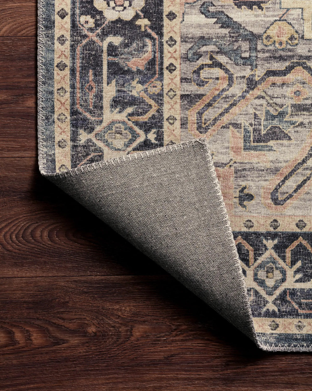 Hathaway HTH-01 Navy / Multi Area Rug by Loloi