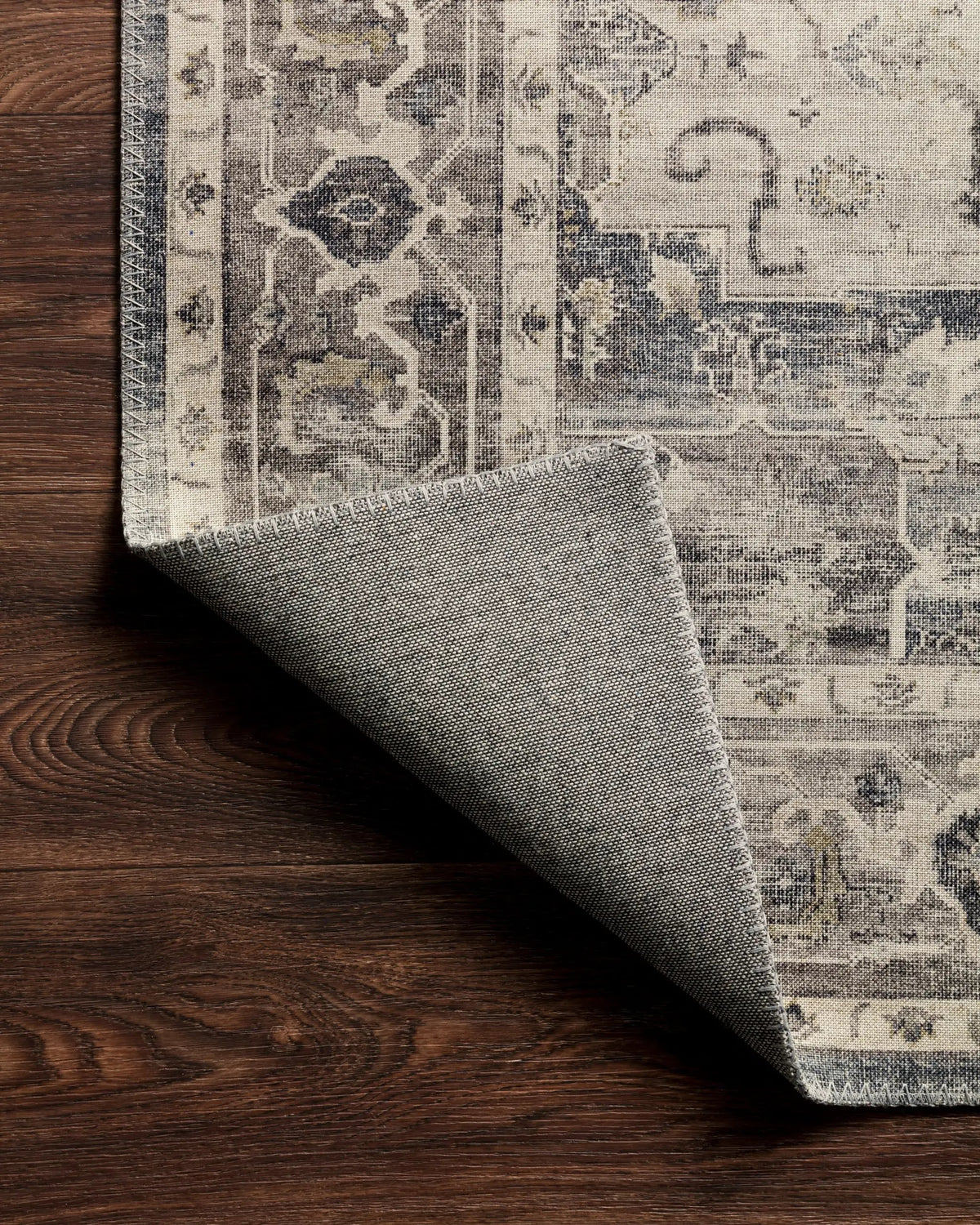 Hathaway HTH-05 Steel / Ivory Area Rug by Loloi