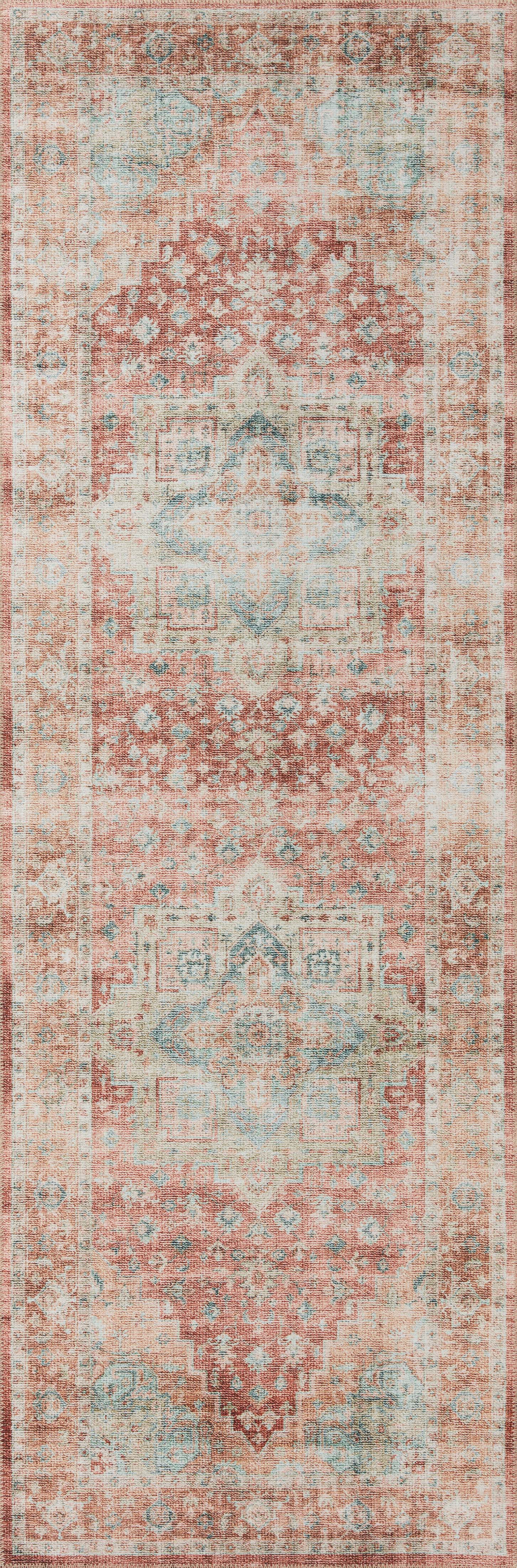 Loloi Heidi HEI-01 Terracotta / Aqua Area Rug