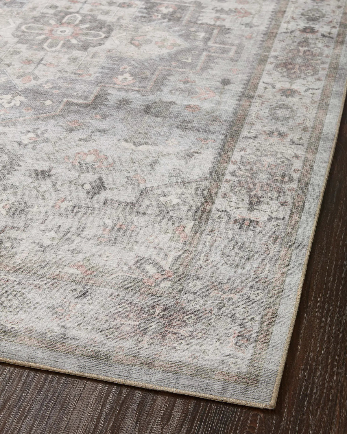 Heidi HEI-02 Dove / Blush Area Rug by Loloi