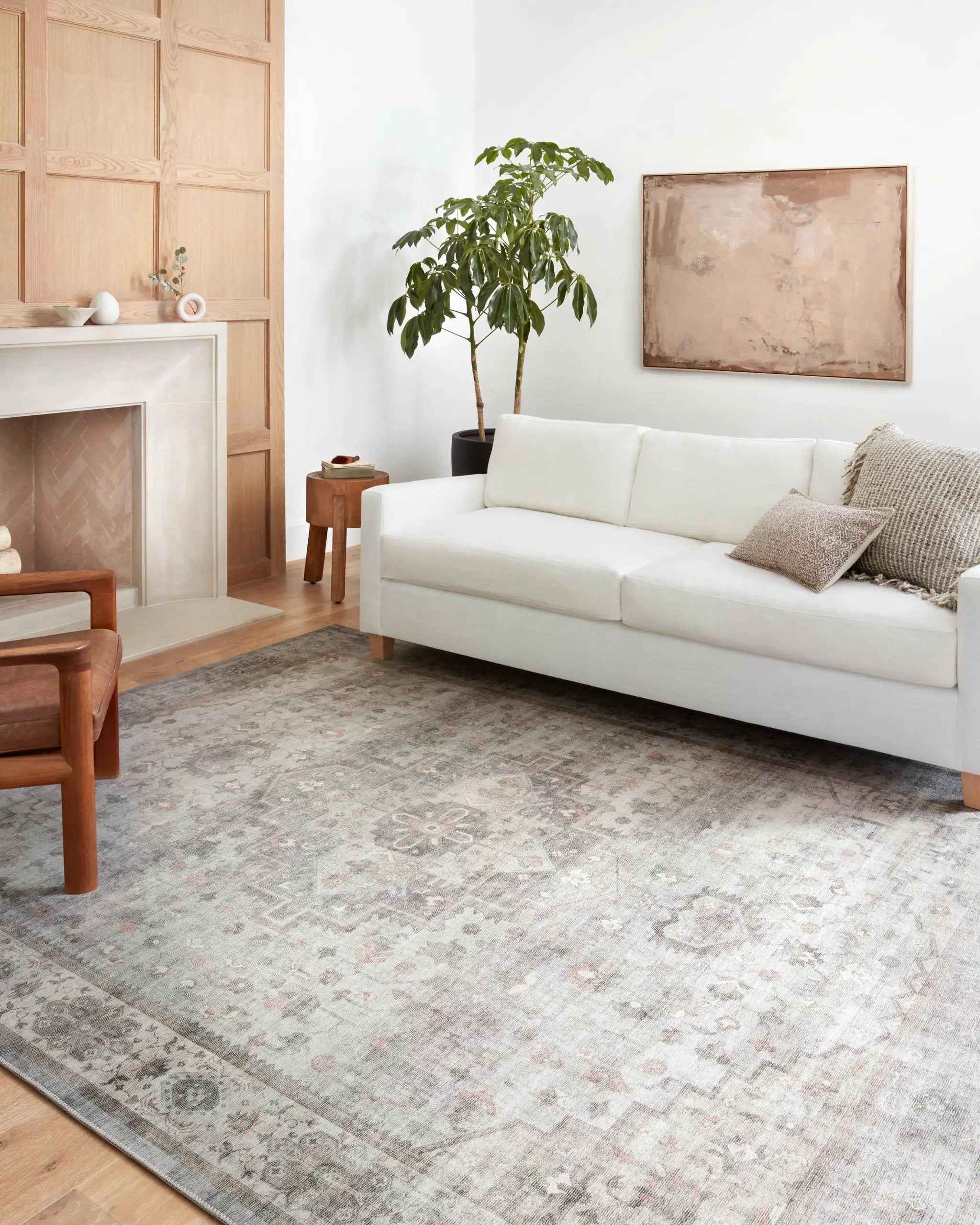 Heidi HEI-02 Dove / Blush Area Rug by Loloi