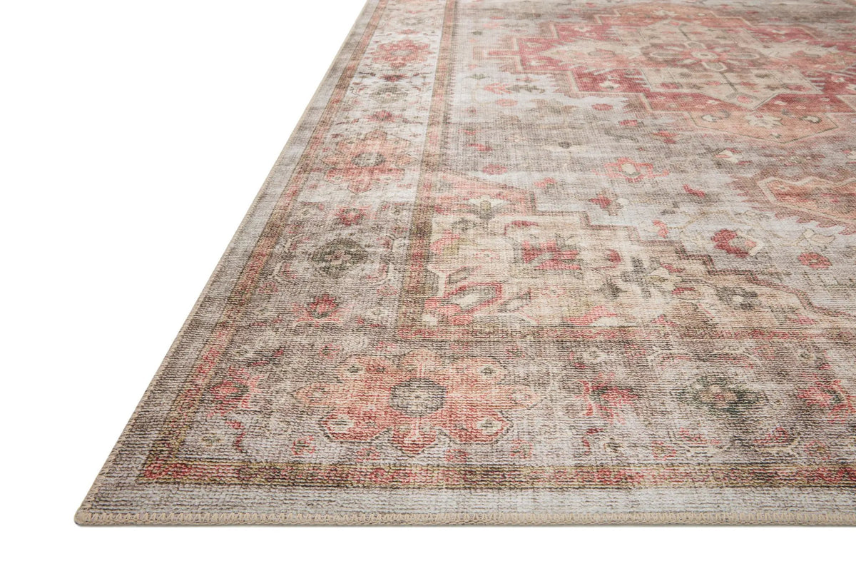 Heidi HEI-02 Dove / Spice Area Rug by Loloi
