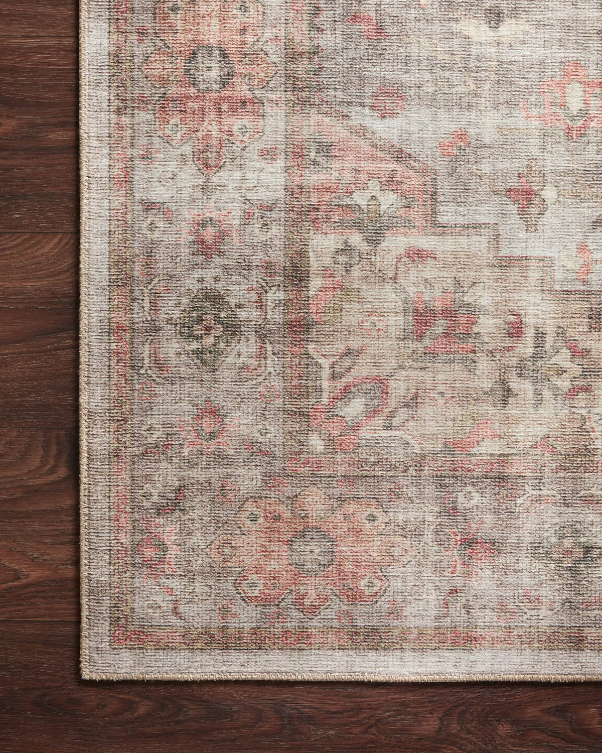 Heidi HEI-02 Dove / Spice Area Rug by Loloi