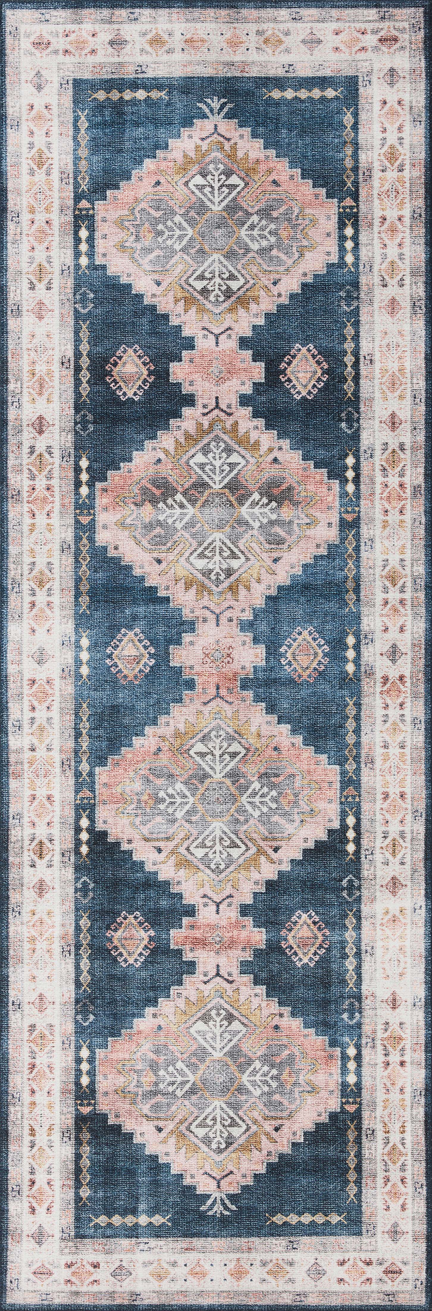 Loloi Heidi HEI-03 Denim / Blush Area Rug