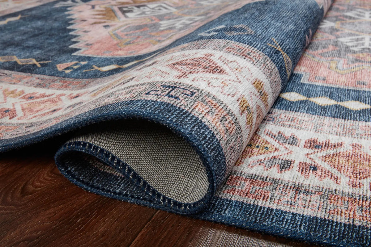 Heidi HEI-03 Denim / Blush Area Rug by Loloi