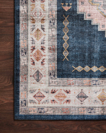 Loloi Heidi HEI-03 Denim / Blush Area Rug