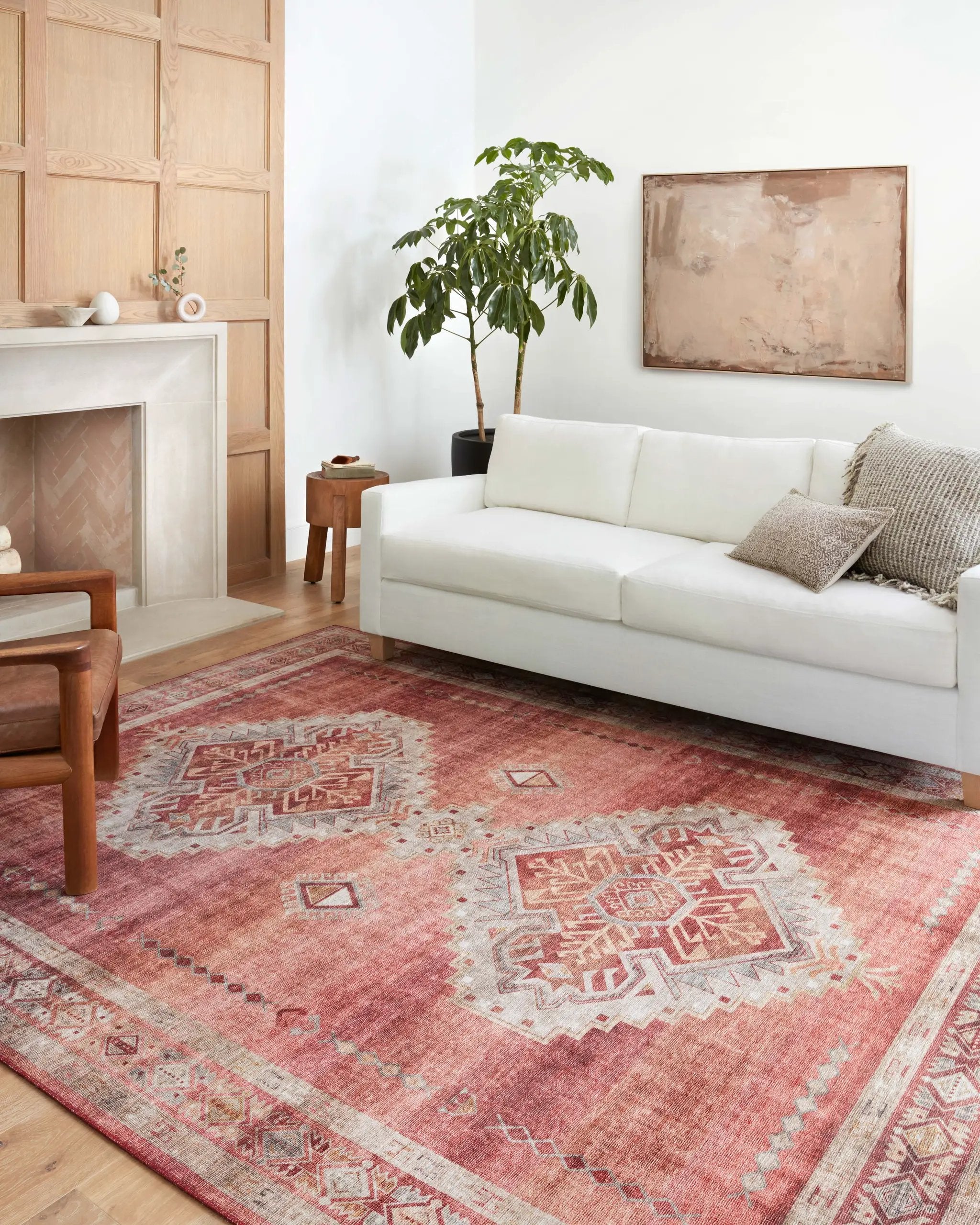 Heidi HEI-03 Sunset / Natural Area Rug by Loloi
