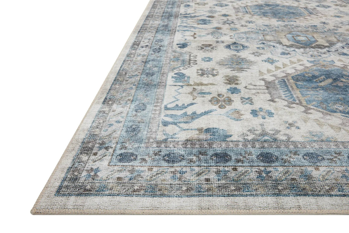 Heidi HEI-04 Ivory / Ocean Area Rug by Loloi
