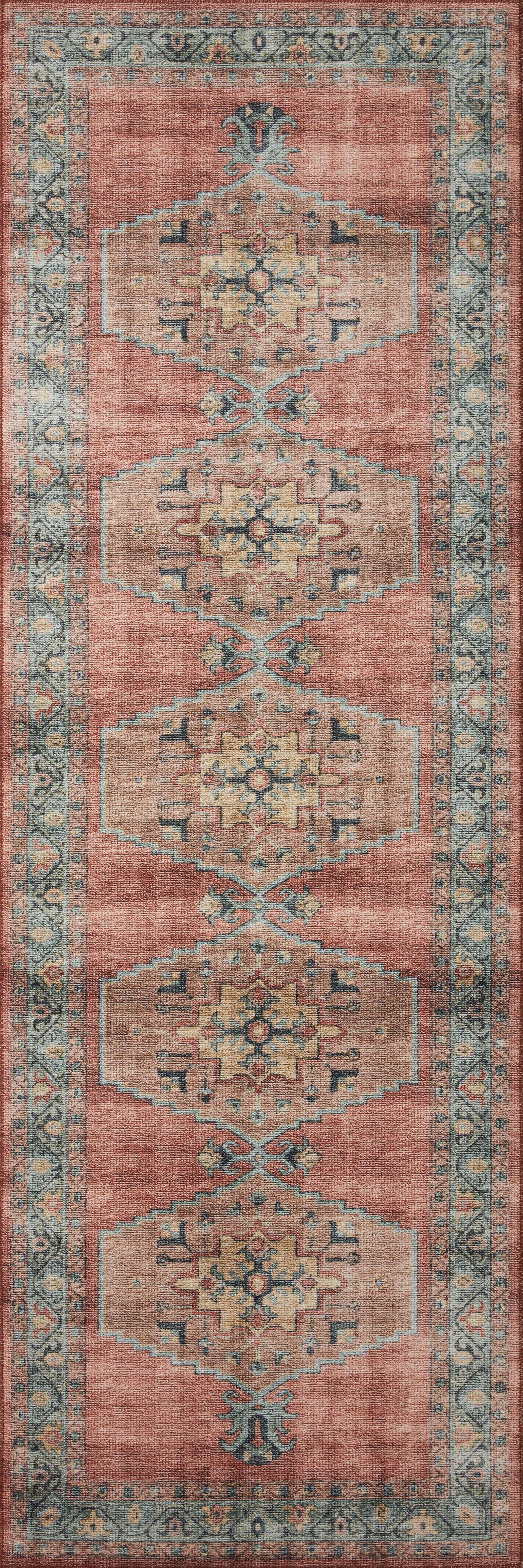 Loloi Heidi HEI-05 Spice / Aqua Area Rug