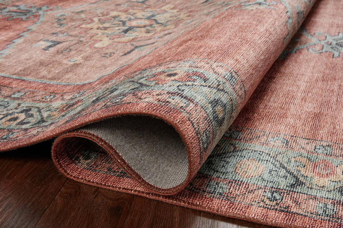 Heidi HEI-05 Spice / Aqua Area Rug by Loloi