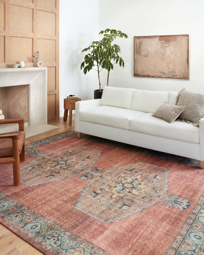 Loloi Heidi HEI-05 Spice / Aqua Area Rug