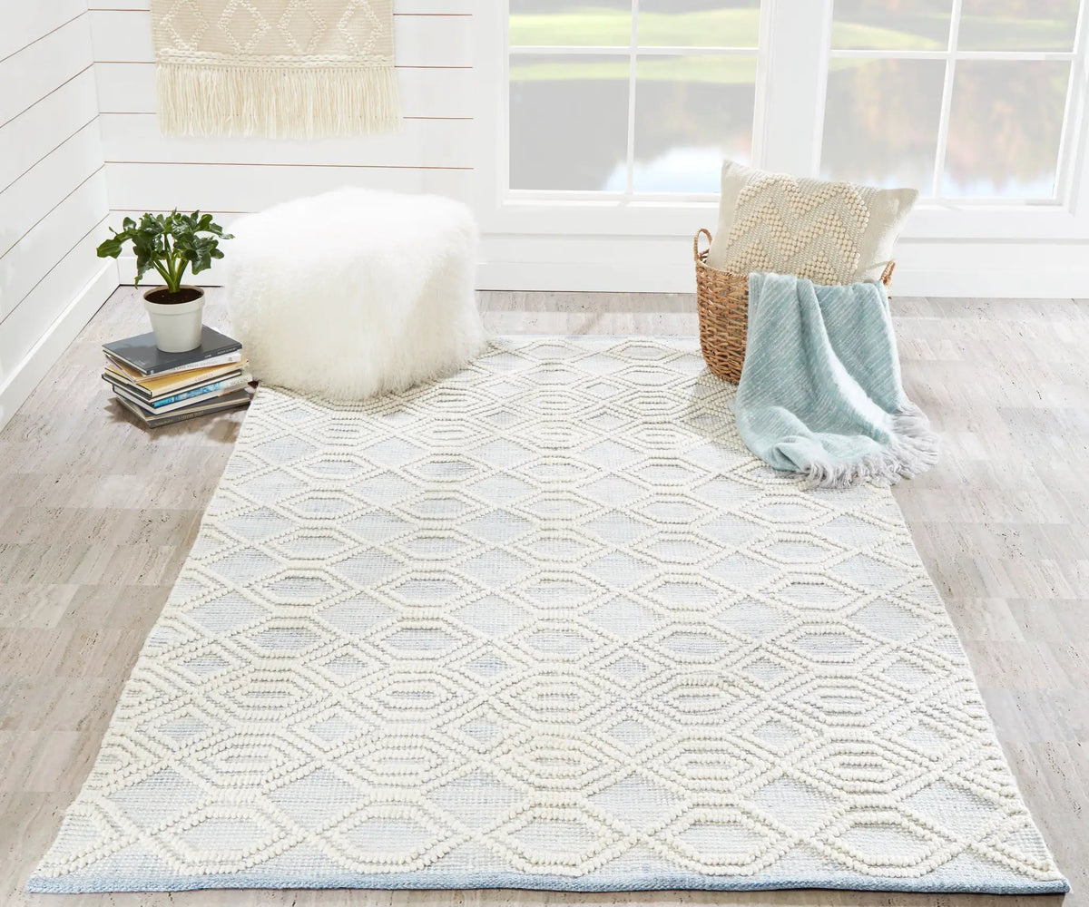 Hermosa HRM-1 Light-Blue Area Rug by Momeni