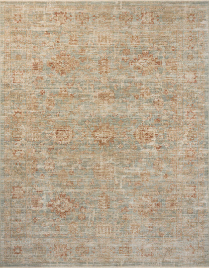 Loloi Heritage HER-06 Aqua / Terracotta Area Rug