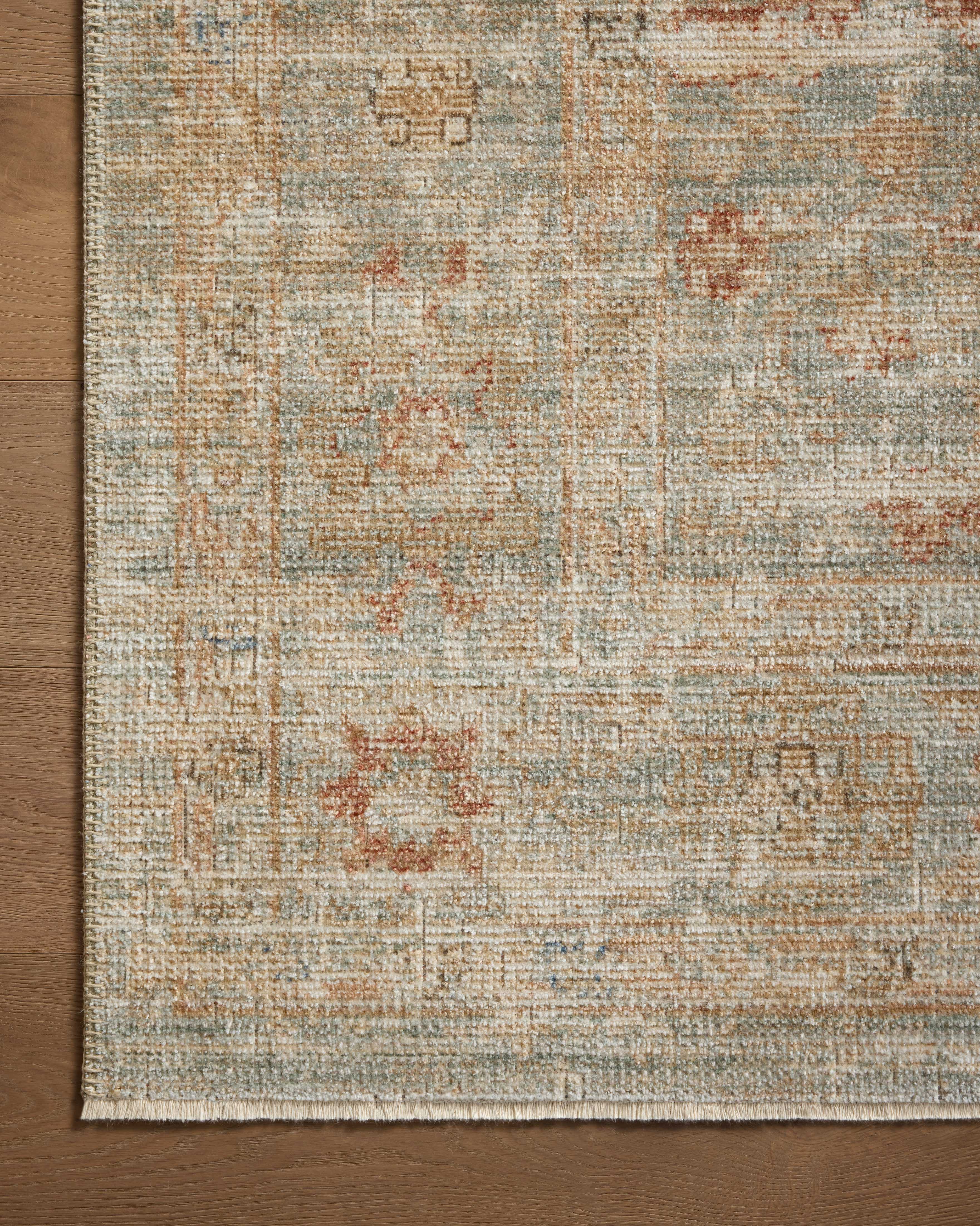 Loloi Heritage HER-06 Aqua / Terracotta Area Rug