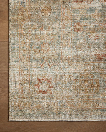 Loloi Heritage HER-06 Aqua / Terracotta Area Rug