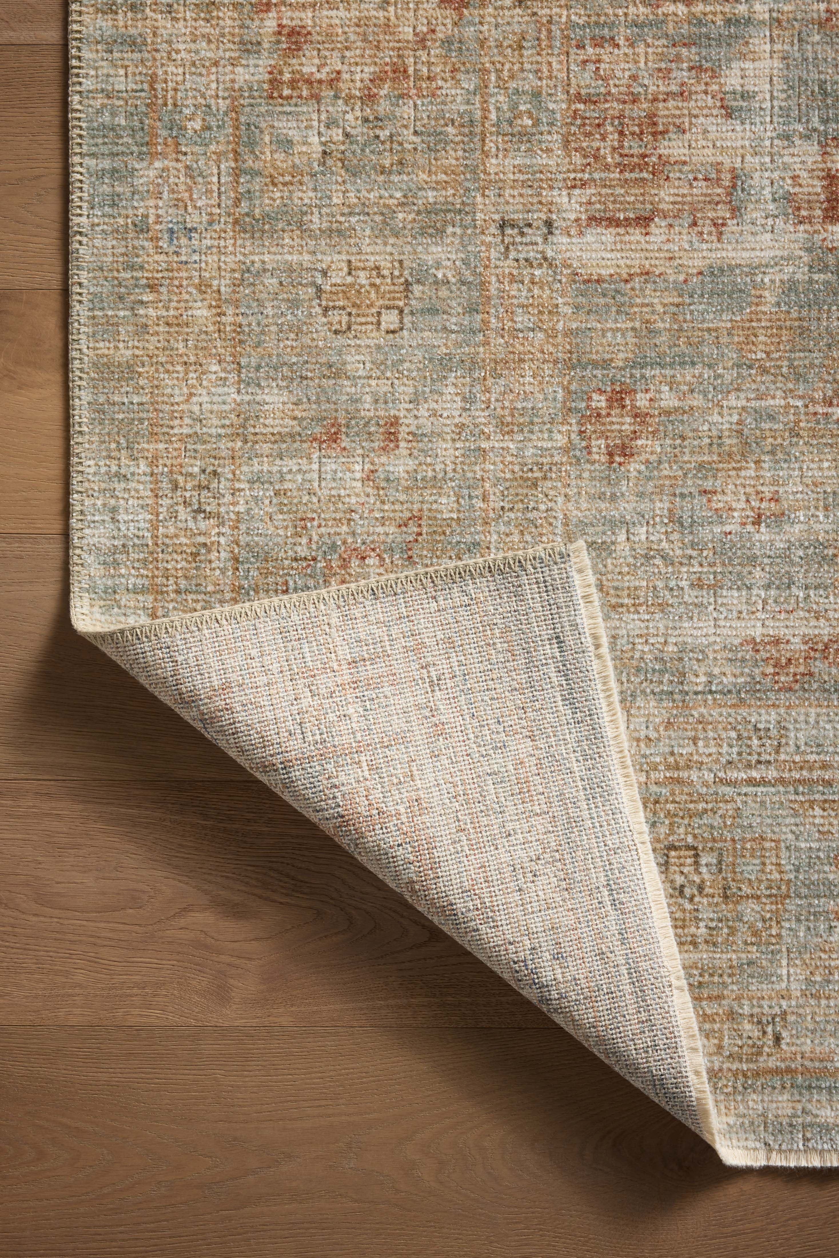 Loloi Heritage HER-06 Aqua / Terracotta Area Rug