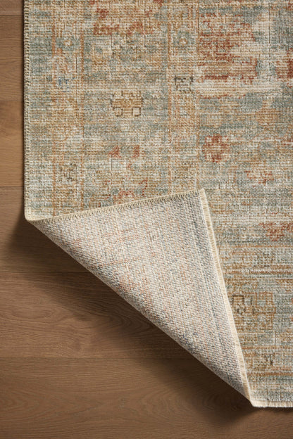 Loloi Heritage HER-06 Aqua / Terracotta Area Rug