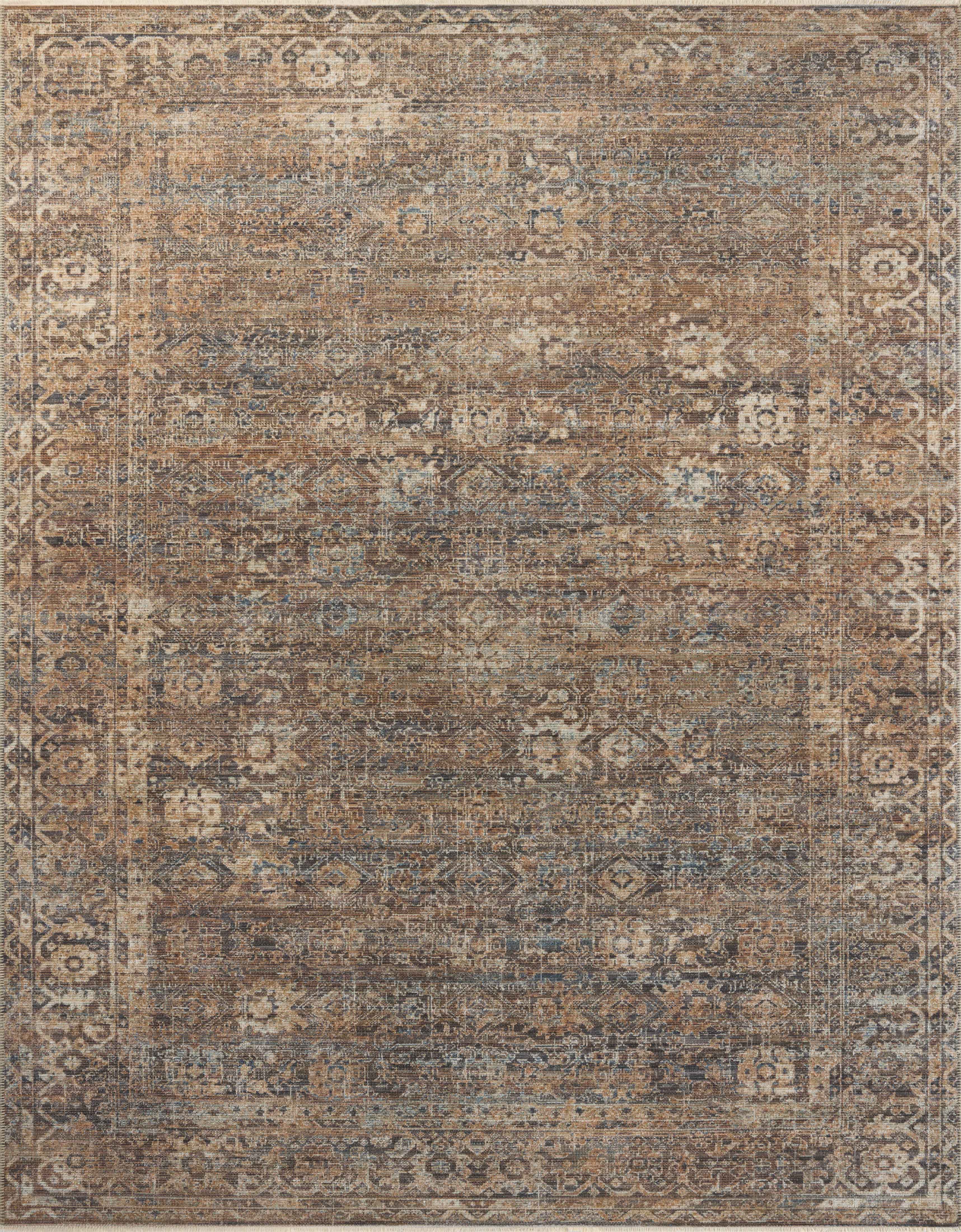 Loloi Heritage HER-07 Mocha / Denim Area Rug