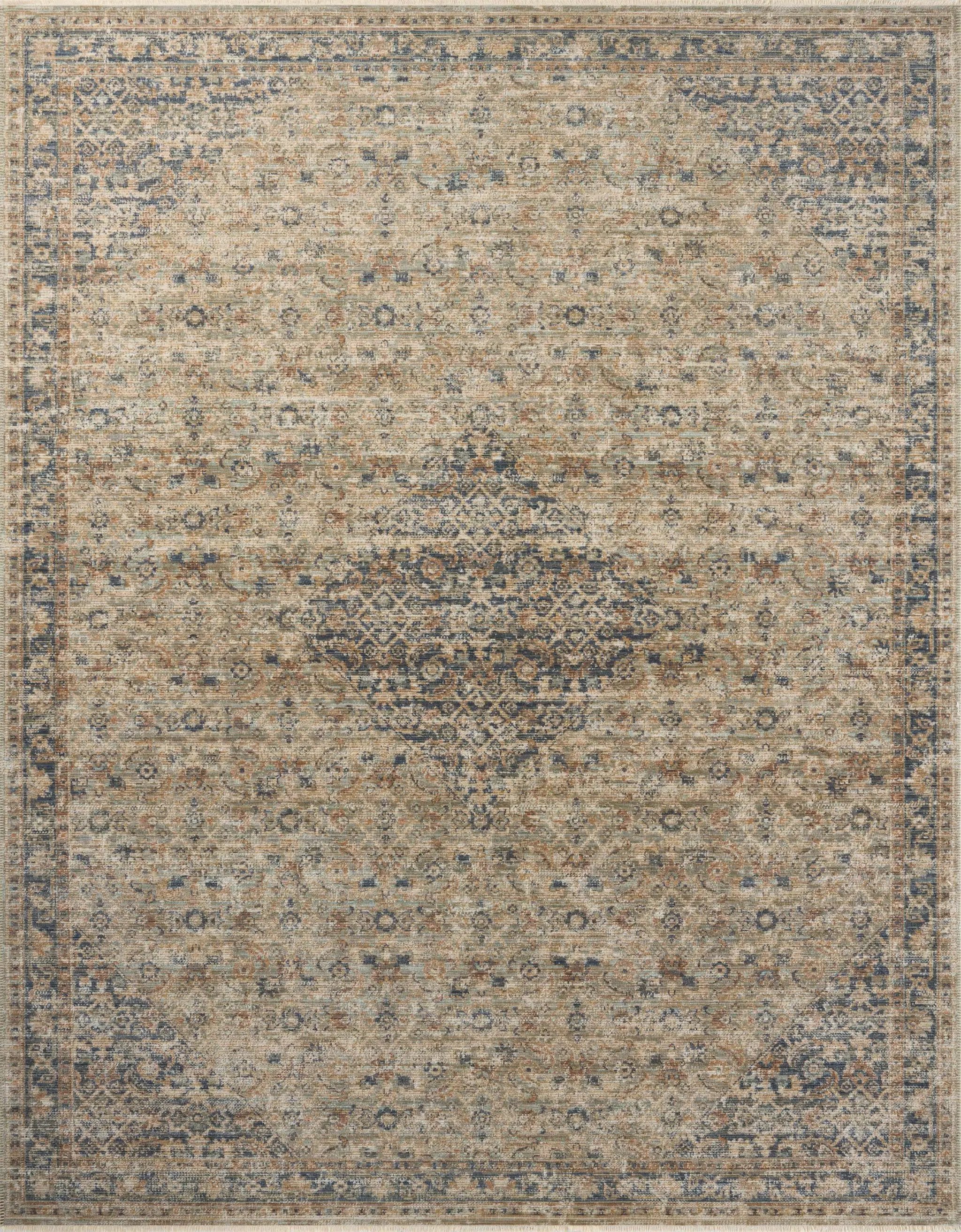 Heritage HER-08 Sage / Navy Area Rug by Loloi