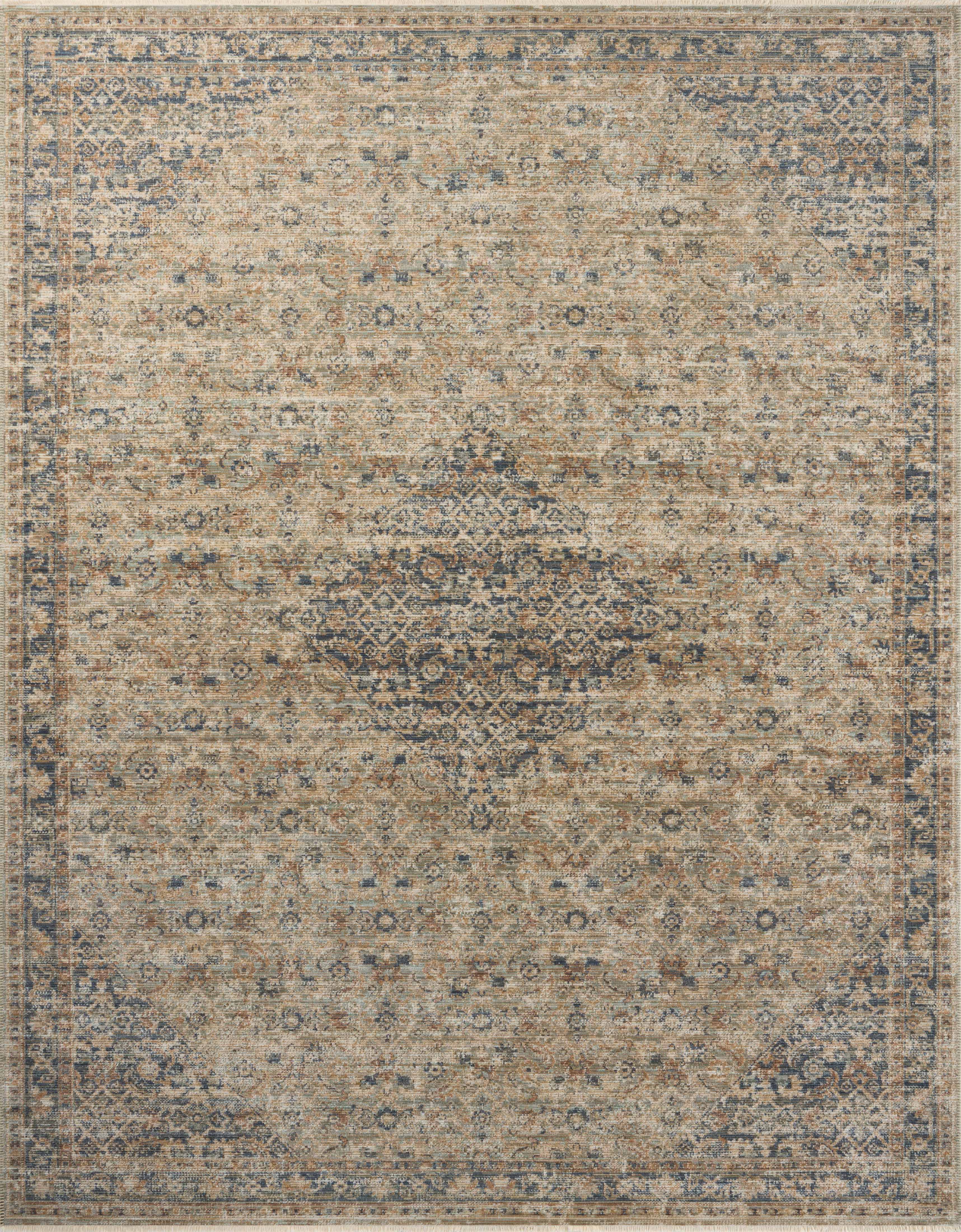 Loloi Heritage HER-08 Sage / Navy Area Rug