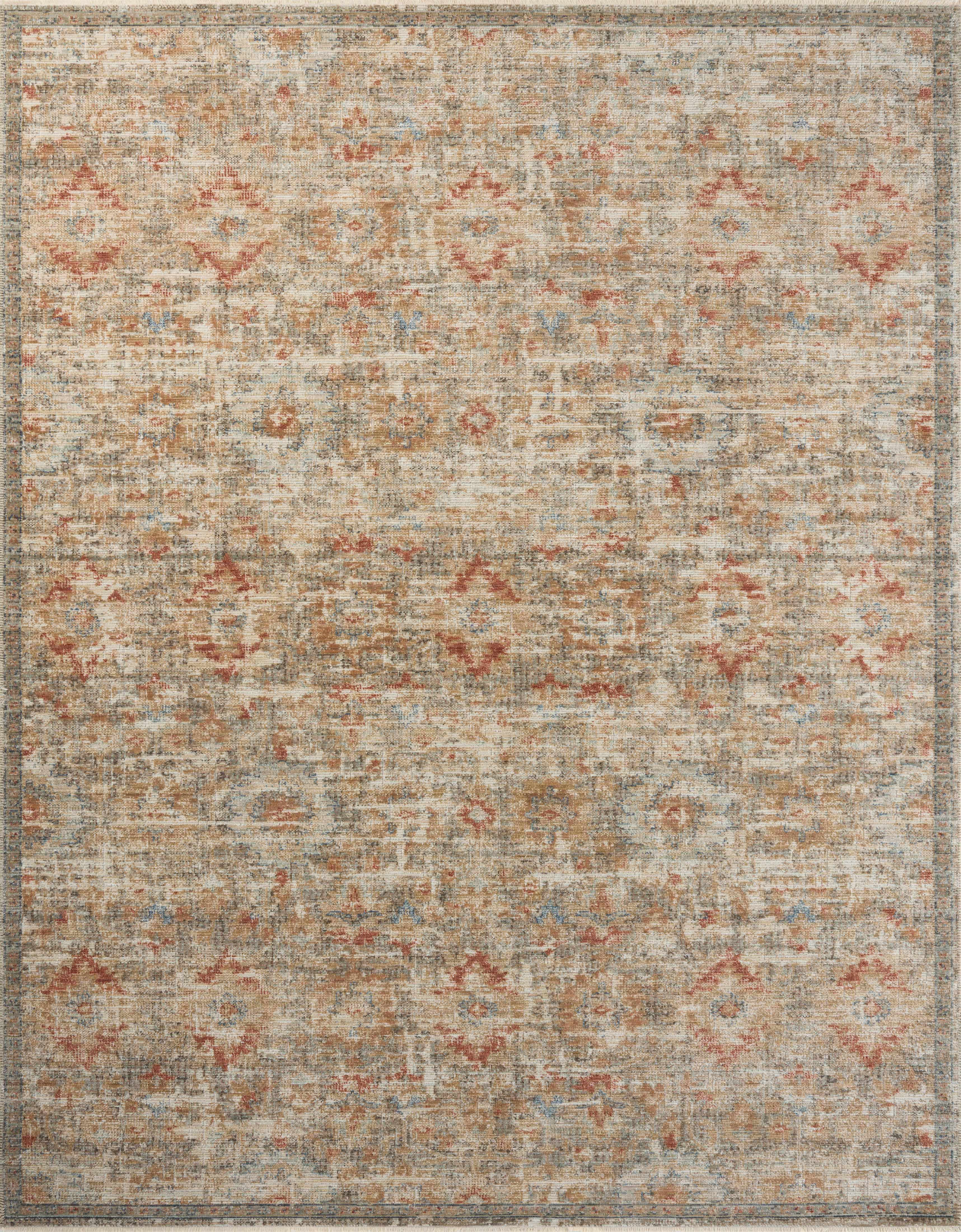 Loloi Heritage HER-10 Grey / Sunset Area Rug