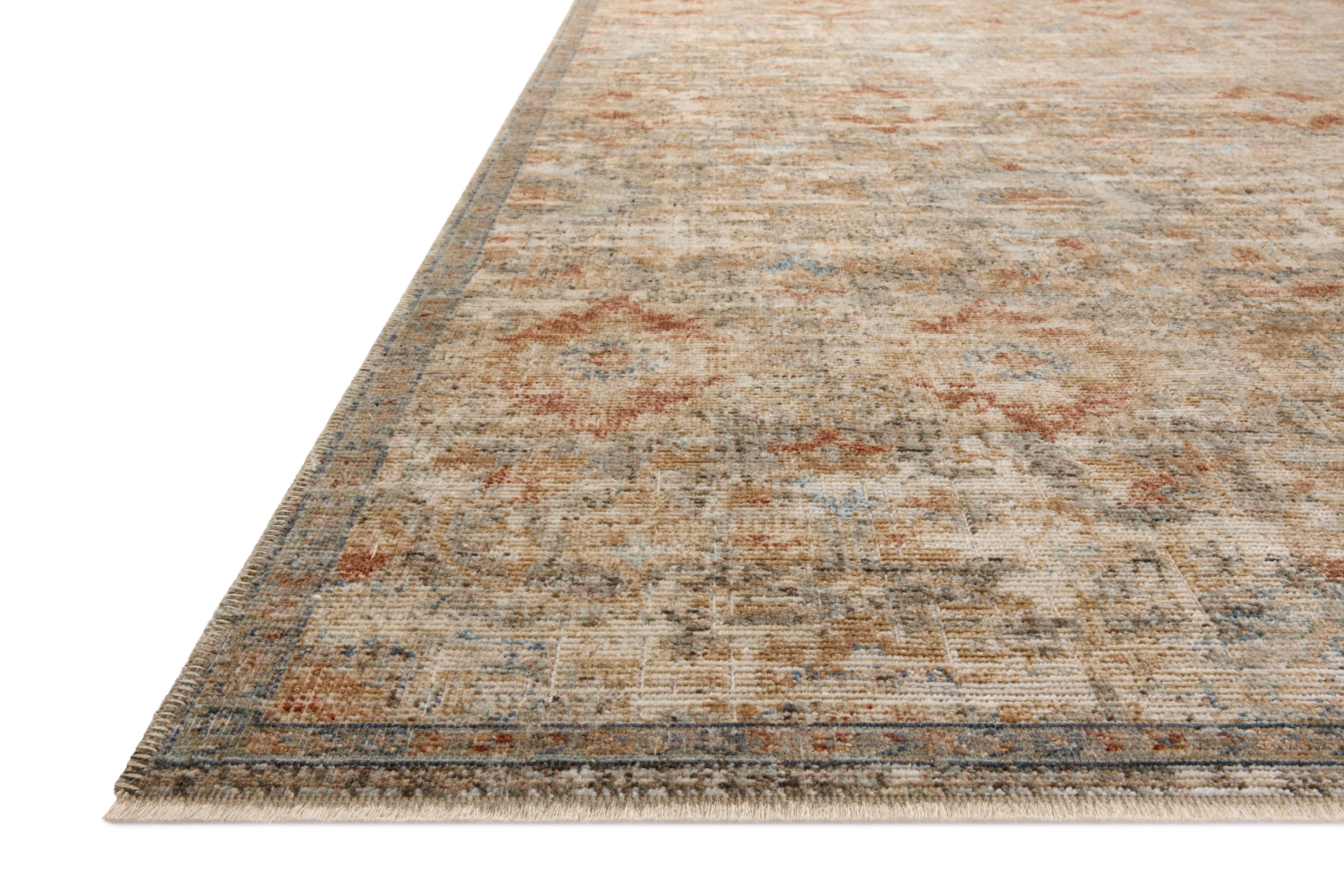 Loloi Heritage HER-10 Grey / Sunset Area Rug
