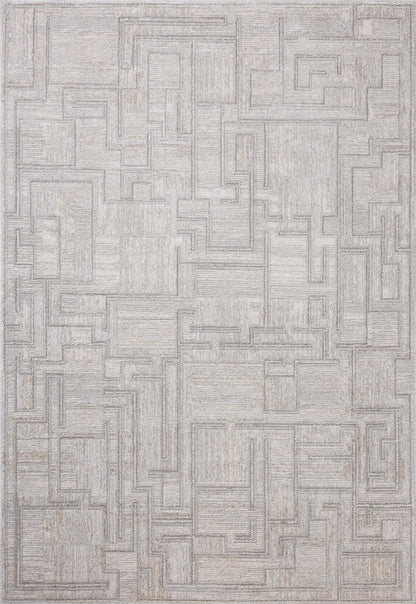 A power-loomed polyester area rug with geometric design in elegant grey and refined ivory hues, the Hollis HOL-01 Grey / Ivory Area Rug is a standout in any décor