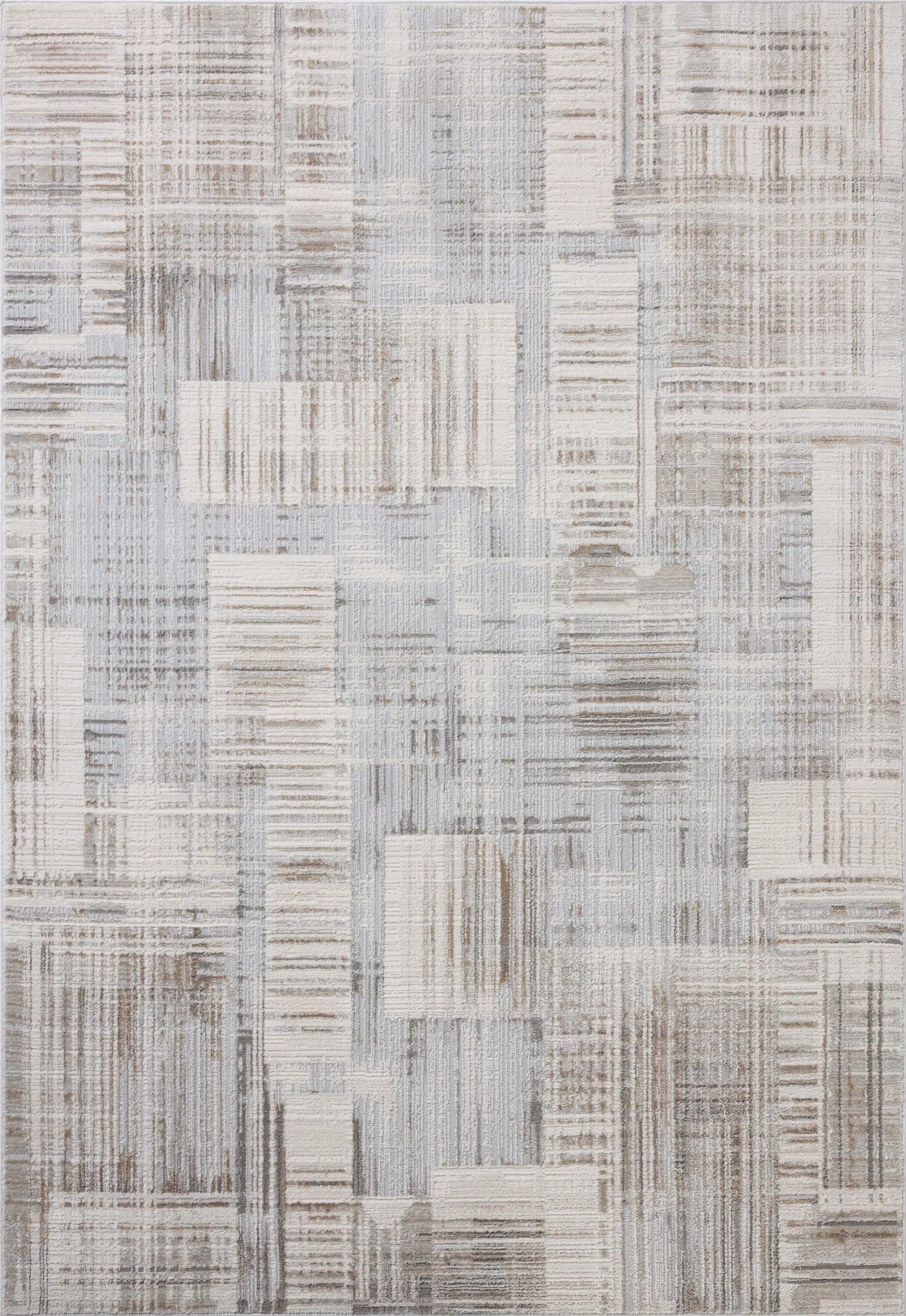 Hollis HOL-02 Pebble / Ivory Area Rug by Loloi