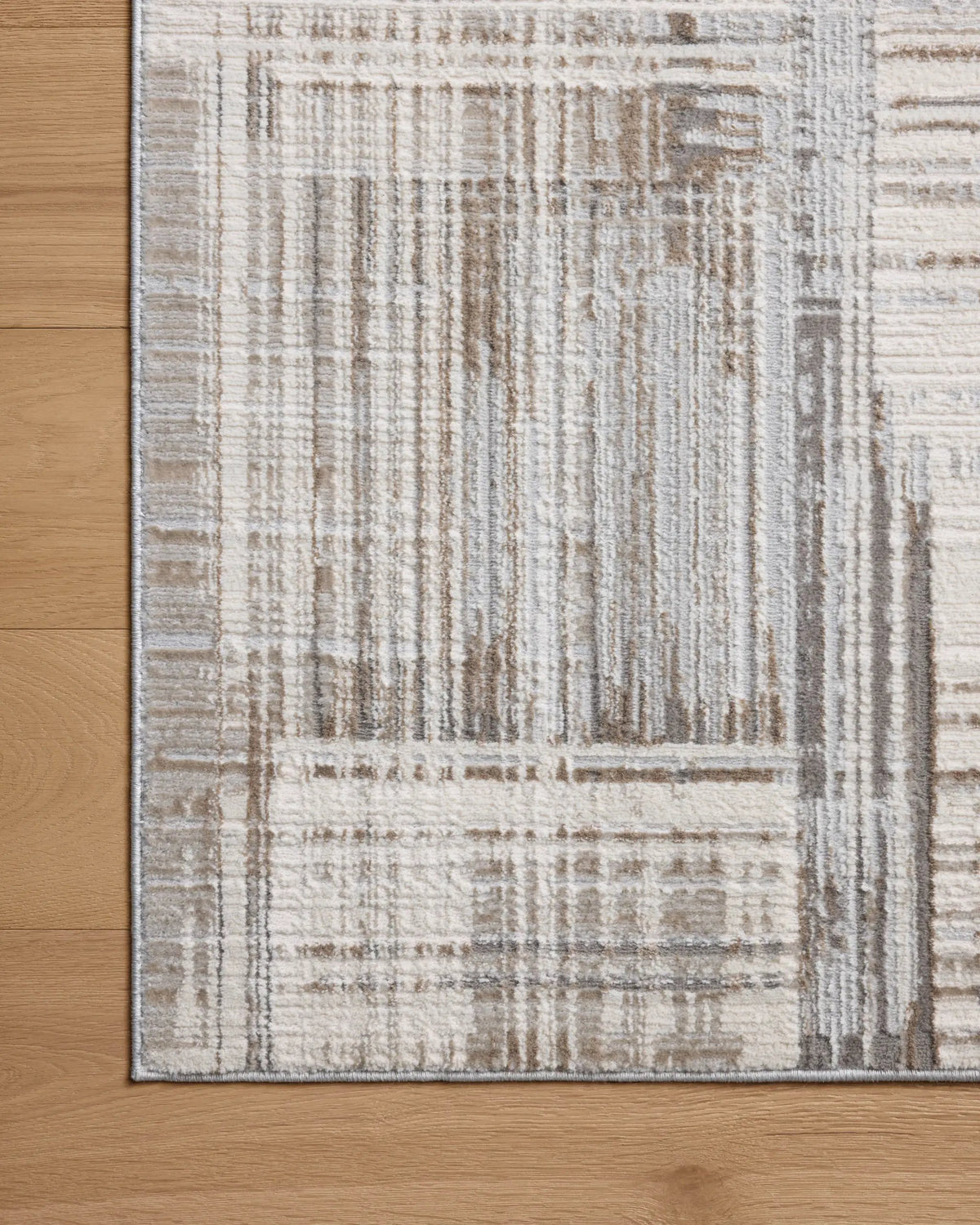 Hollis HOL-02 Pebble / Ivory Area Rug by Loloi