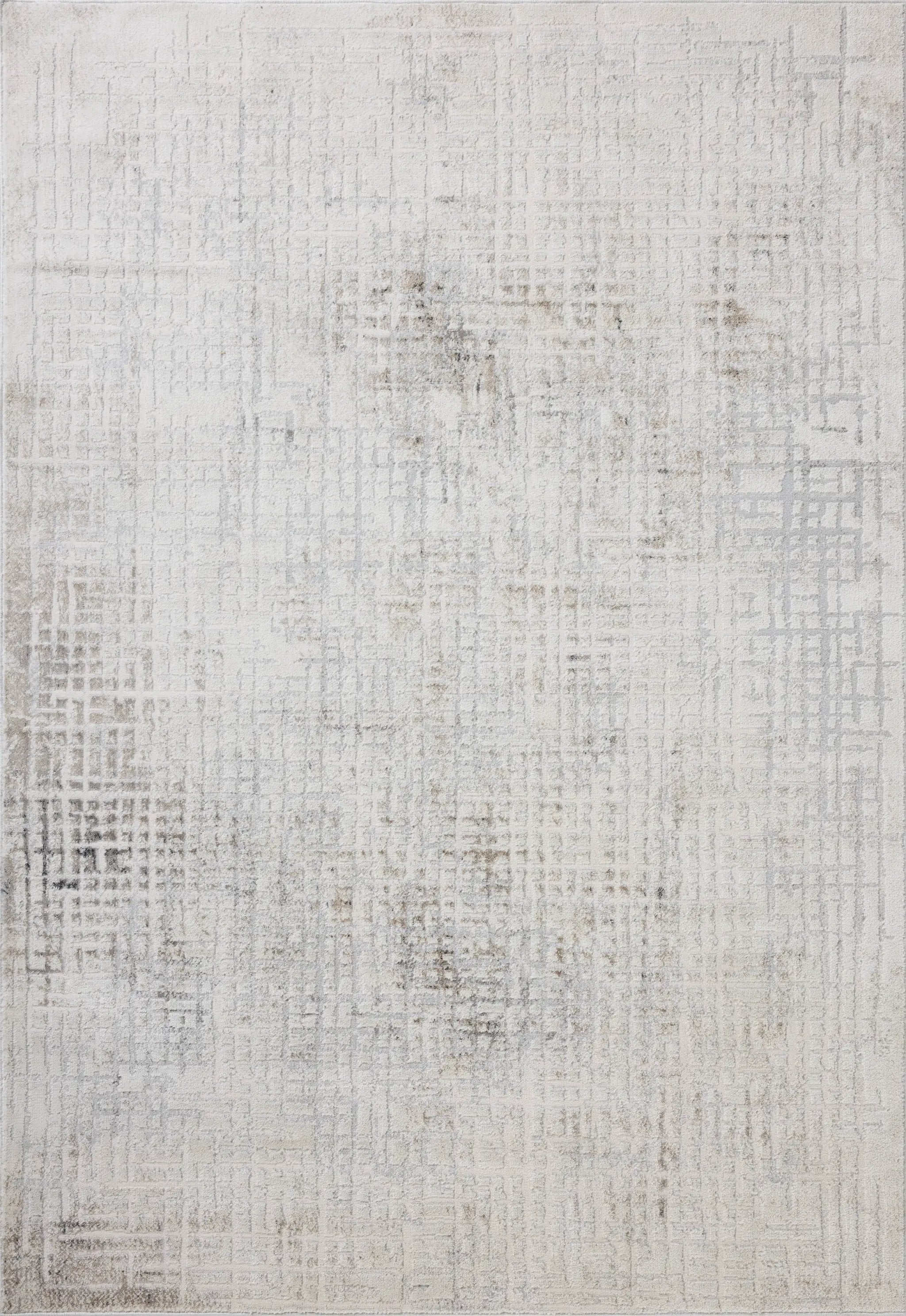 Hollis HOL-03 Ivory / Stone Area Rug by Loloi