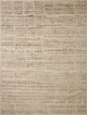 Dressed in gentle dove hues with graphic detail, the Hughes HUS-01 Dove Area Rug is a hand-knotted wool area rug that completes any room