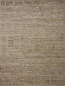 A hand-knotted wool area rug in earthy olive tones with graphic motifs, the Hughes HUS-01 Olive Area Rug grounds your room beautifully