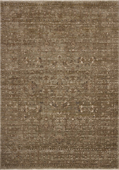 The Haywood HYD-01 Sage / Brown Area Rug combines calming sage and brown tones and traditional and distressed patterns in a power-loomed polyester area rug for effortless elegance