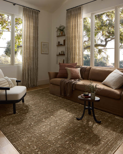 The Haywood HYD-01 Sage / Brown Area Rug combines calming sage and brown tones and traditional and distressed patterns in a power-loomed polyester area rug for effortless elegance