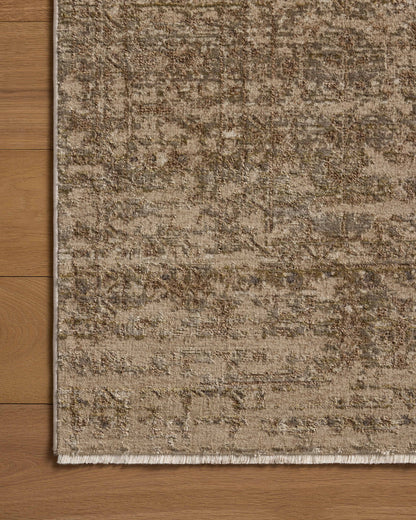A power-loomed polyester area rug featuring traditional and distressed design and calming sage and sandy tones, the Haywood HYD-01 Sage / Sand Area Rug adds character to any room
