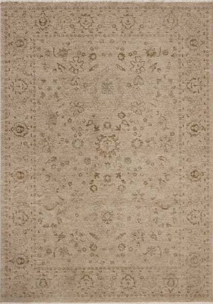 The Haywood HYD-02 Sand / Natural Area Rug offers sandy and warm natural sophistication and traditional and distressed charm in a power-loomed polyester area rug