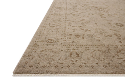 The Haywood HYD-02 Sand / Natural Area Rug offers sandy and warm natural sophistication and traditional and distressed charm in a power-loomed polyester area rug
