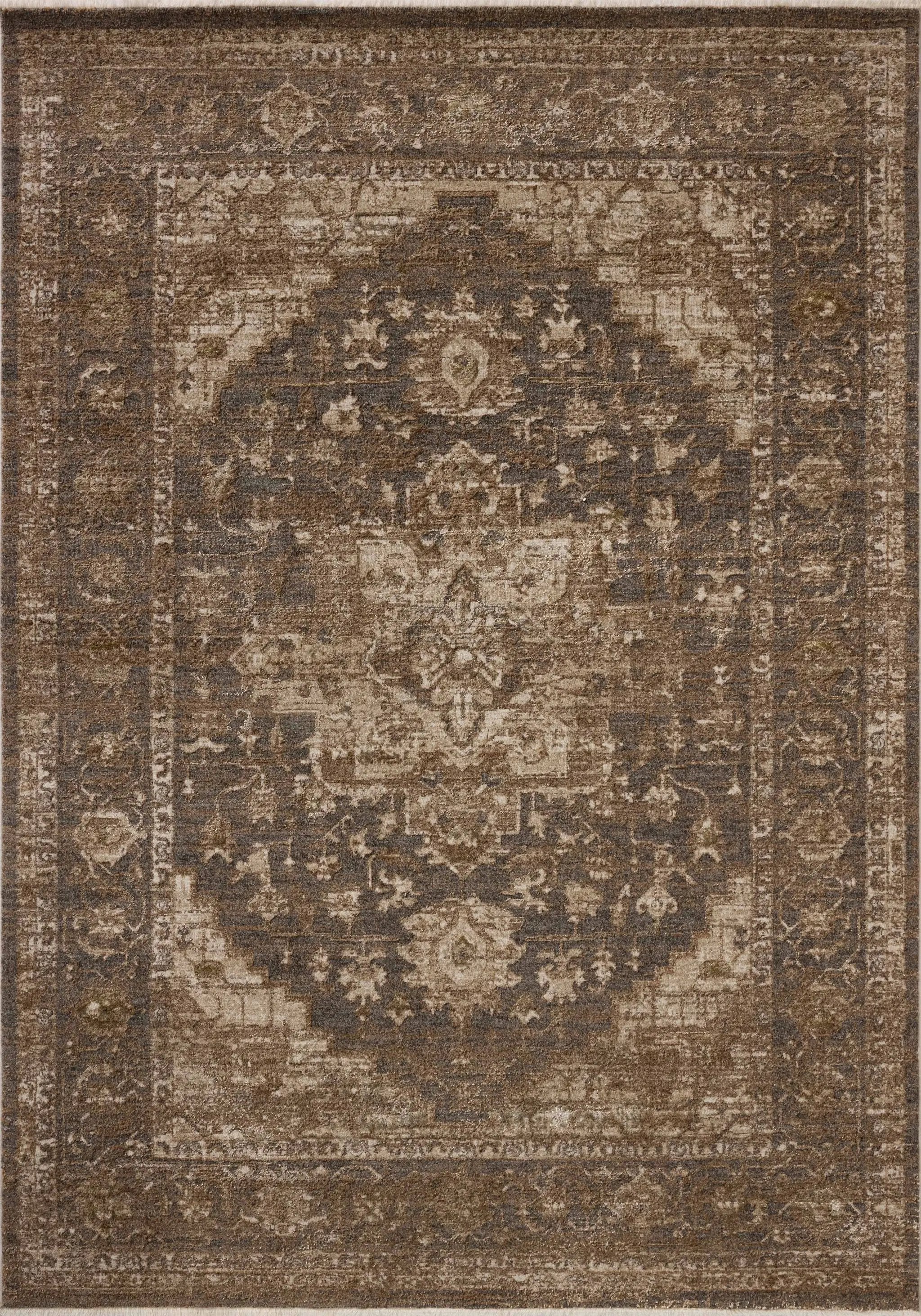 Haywood HYD-03 Charcoal / Mocha Area Rug by Loloi